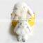 Fur Pom Pom Keychain 100% real Mink fur rabbit doll accessories bag charm cart bag parts pendant monster bag bug