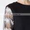 2016 New Fashion Style Lace Sleeve Cheap Plain Hoodies,Women Hoodies Custom,Hoody Sweater