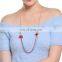 Handmade Rhinestone Beads Colorful Tassel Pendant Charm Long Sweater Necklace