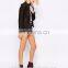 Best Quality 100% Genuine Leather Women Girls Biker Jacket with Zipper