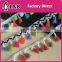 2017 lace border trims sew-on lace with fringe tassel pom poms trim yard