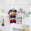 2020 Spring Korean Children's Clothing Long Western Style Rainbow Stripe t Air-conditioning Clothing Home Service