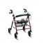 Wholesale Aluminum Lightweight Portable Walking Aid Rollator Walker with Seat and Footrest