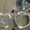Sanitary SS 304 Flange Pressure 300mm Manhole Cover with sight glasses for Wine
