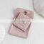 PandaSew Custom Logo High Quality Pink Microfiber Snap Button Jewelry Bag with Insert Pad Jewelry Pouch