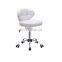 Modern Adjustable Swivel Metal Chrome Pu Leather Bar Stool with Footrest