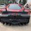 Runde Mansory Style Half Carbon Fiber Body Kit Front Rear Bumper Hood Side Skirts For Ferrari 458 Italia And Speciale Body Kit
