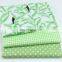 Cartoon flamingo fabric green check dot fabric wholesale baby bedding sheet fabric