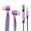 Fashionable Shoelace Stereo Handfree Headphone with metal shell