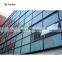 Frameless Mirror Curved Double Glass Curtain Wall Facade Building With  Operable Awning Window