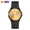 SKMEI 1421 wholesale cheap price PU band waterproof gold silver black quartz watch for men