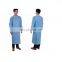 non woven gowns disposable SMS ultrasonic isolation gown bule nonwoven surgical gown