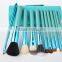 12pcs cool black synthetic hair makeup brush set free sample