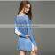 2016 hot new summer long sleeve loose bump color round collar knitting sweater for lady and girls