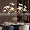 Modern Decorative Living Room Chandelier Lighting Bird Shape Glass Tree Branch Chandelier