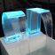 Manufacture Swimming Pool Water Fall Acrylic Cascade Led Light Waterfall Garden Transparent Water Fountain