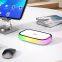 RGB Wireless Type-C Charging Bank for iPhone 15W Multifunction RGB Wireless Charging Bank with Type-C Lamp 10W 5W Output Power
