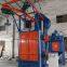 Hook type shot blasting machine for deep cleaning of casting surfaces
