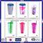 Hot sell customized double wall cheap price reusable plastic tumbler