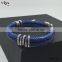 Custom Genuine Stingray/Python Leather Bracelet High Quality Two Hand-Wrapped Leather Cord with Stainless Steel Clasp