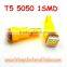 Top quality led Colorful Car Interior Led Light 12V T5 5050 1SMD auto led lamp