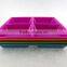 high quality 8.5" color melamine blue square salad food divider plate