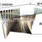 2016 Fashion Factory Supply Natural Glass Top Stainless Steel Leg Dining Table Set
