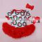 2015 baby christmas clothes baby rompers tutu dress +head band +shoes girls christmas clothing sets SK-18