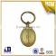 Custom High quality antique gold oval metal keychain