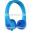 New design high quality super bass stereo foam headphones for kids round swivel