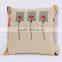PLUS Cotton Linen Square Throw Pillow Case Decorative Cushion Cover Pillowcase for Sofa Feathers 18 "X18 "