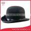 Brim Curling Wool Felt Bowler Hat , Gentalmen Derby Hats