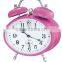 Table metal oval shape mechanical alarm clock