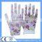 13 Gauge Flower Print Polyester Liner Coated Nitrile Garden Gloves, Women Gardening Gloves, Floral Nitrile Gloves
