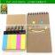 Spiral sticky Note book with flags