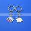 Russian country flag iron soft enamel gold charm key holder