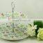 Factory wholesale 2 tier 3tier ceramic cake stand christmas tableware