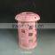 reactive glazed colors garden rechargeable solar porcelain lantern