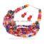 Beads Pearl Crystal Necklace Earring Set Fashion Jewelry Set