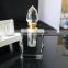 costom corner angle crystal glass perfume bottle