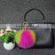 13cm genuine whole fox fur ball for bag/car keychain handmade fox fur ball poms key ring wholesale