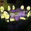wood acrylic stackable led light event rental party bar chair furniture outdoor dance chair