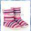 bright stripe knit women indoor shoes boot