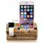 2 in 1 Handmade wood stand for apple watch , mobile phone stand wood for iPhone for samsung