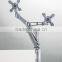 Ergonomic Flexibile Gas Spring Height Adjustable Dual Monitor Stands