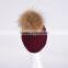 2016 100 % cotton Wine Red Baby Kids Crochet Hat Handmade Children Knitted Hat KZ160085