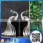 Wholesale Polyresin Craft White Peacock Bookends Animal Bookend for Study Room Decoration Supplier's Choice