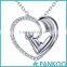 Sterling Silver Zircon Heart Pendant Necklace Gift for Mother's Day
