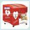 Top open sliding glass door , display chest small ice cream freezer.