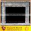 French style natural Nero marguia marble fireplace mantel
